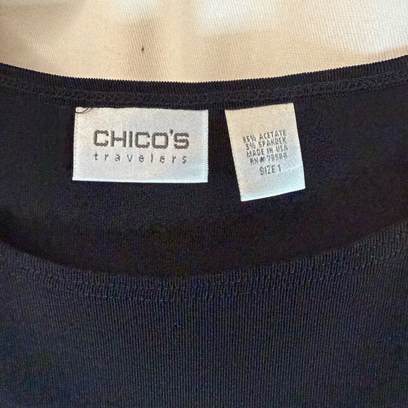 Chico's Black Asymmetrical Tank Top - Picture 6 of 7